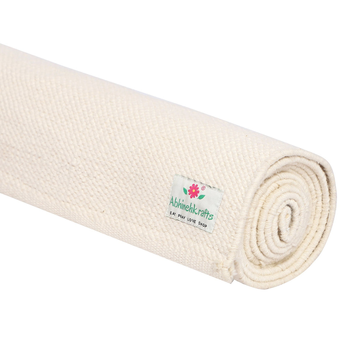 Organic Cotton Yoga Mat | 6mm Thick Weave | Handwoven & Eco-Friendly