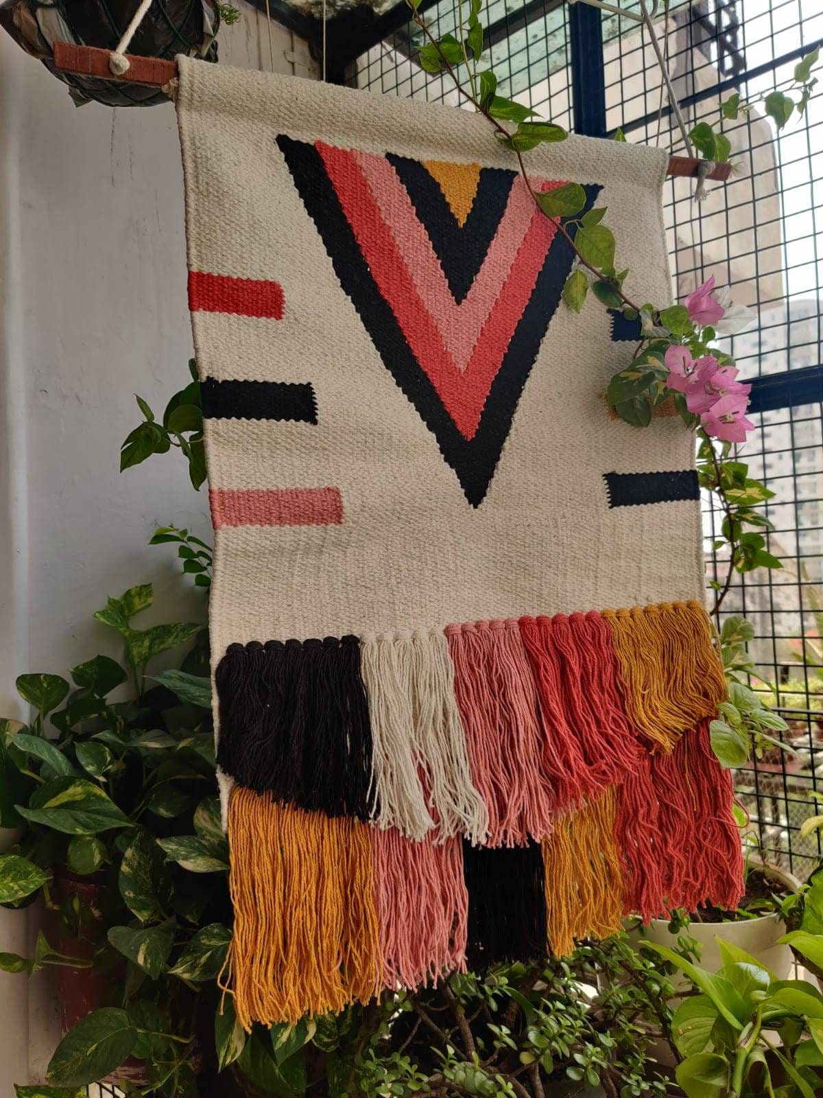 Handwoven wall rug