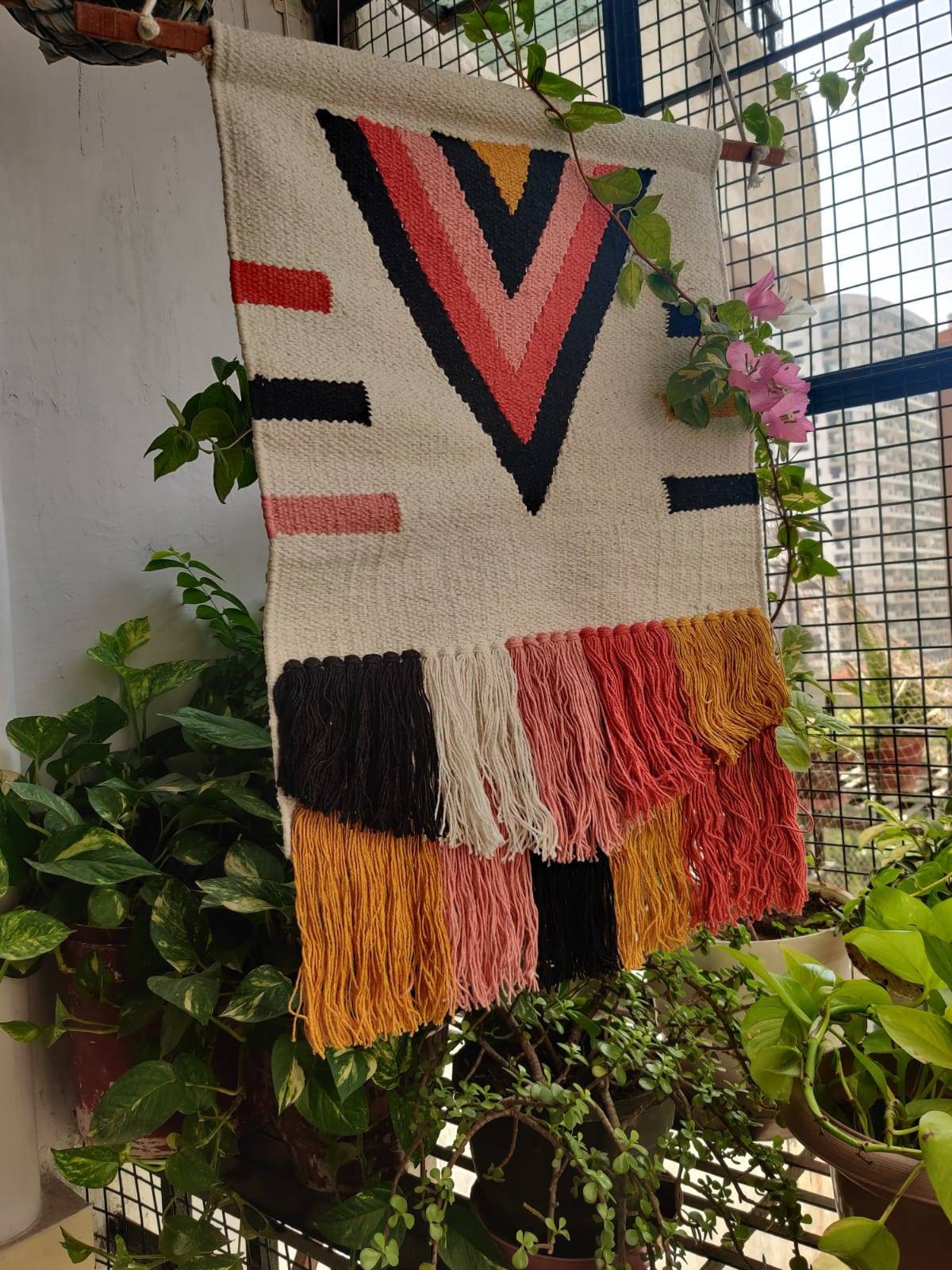 Handwoven wall rug