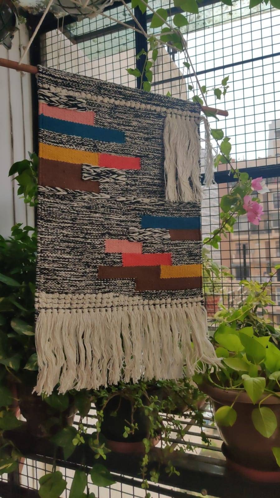 Handmade Rug Wall Handwoven Wall Rug, Wall Tapestry, Wall Hanging, Woven Wall Art for Ho ...