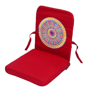YogaKargha Foldable & Portable Meditation Chair - Kneeling, Sitting Down Chair, Ergonomic Meditation Low Seat - Fab Fuschia