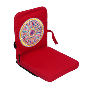 YogaKargha Foldable & Portable Meditation Chair - Kneeling, Sitting Down Chair, Ergonomic Meditation Low Seat - Fab Fuschia