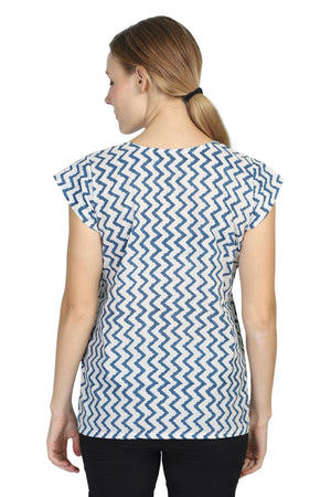 Yoga Top Wear - Cotton, Meditation Top, Cotton Shirt - Handblock printed Cotton Top/Tunic/Shirt