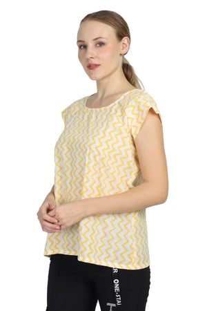 Yoga Top Wear - Cotton, Meditation Top, Cotton Shirt - Handblock printed Cotton Top/Tunic/Shirt