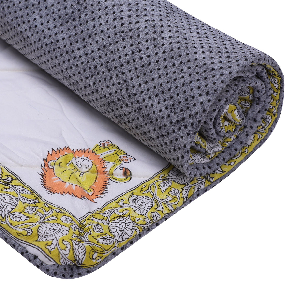 Kids Yoga Mat - Children Yoga Play Mat - Organic Cotton, Natural, Non-toxic, Eco-conscious, Super Soft, Exercise Play Mat - Leo