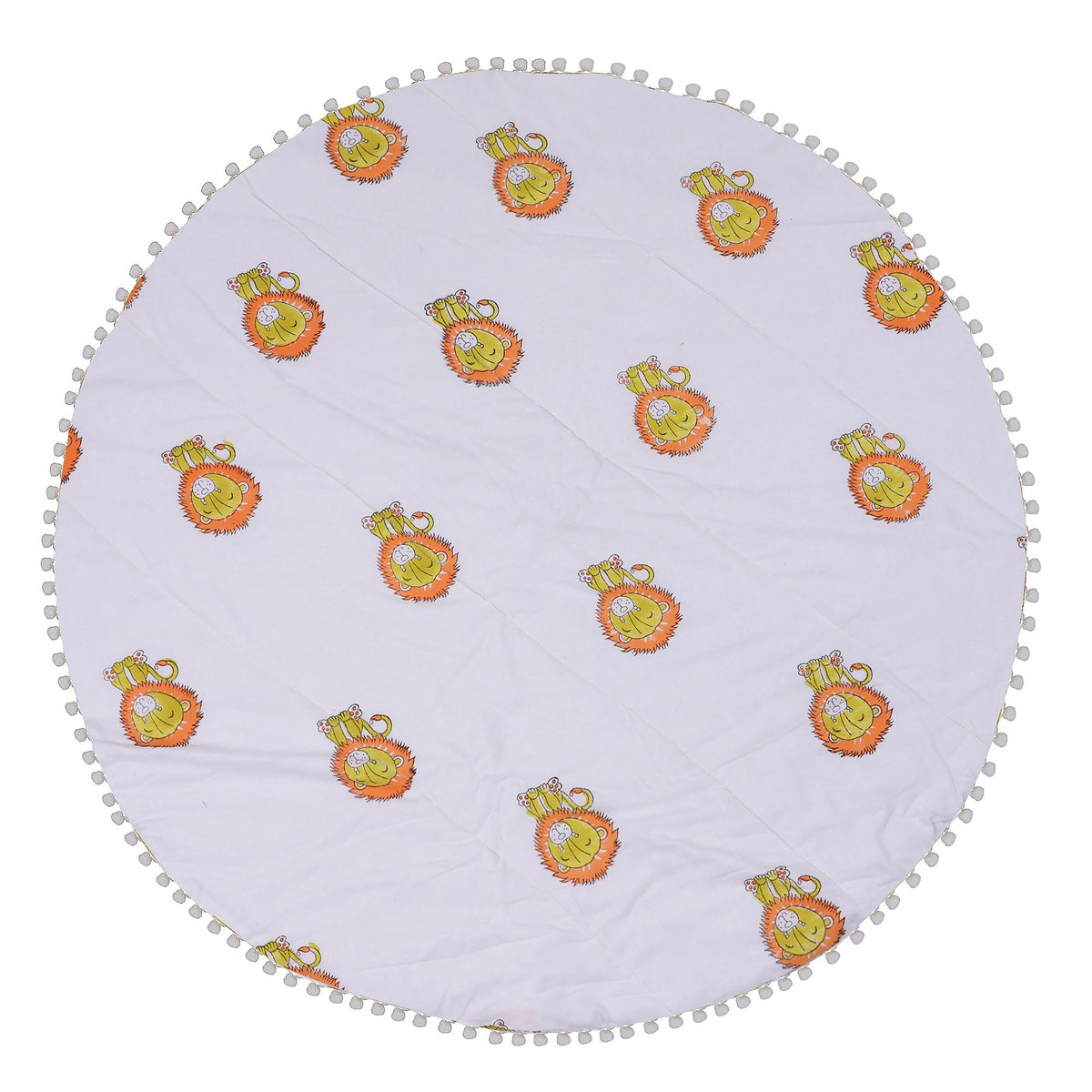 Babies/Children Round Play Mat - Round Yoga Mat - Organic Cotton, Natural, Non-toxic, Eco-conscious, Super Soft, Exercise Play Mat