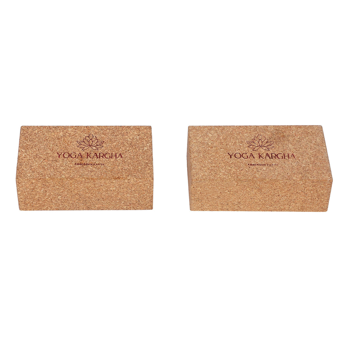 Yoga/Exercise/Fitness Cork Yoga Blocks Set - Made in India by YogaKargha