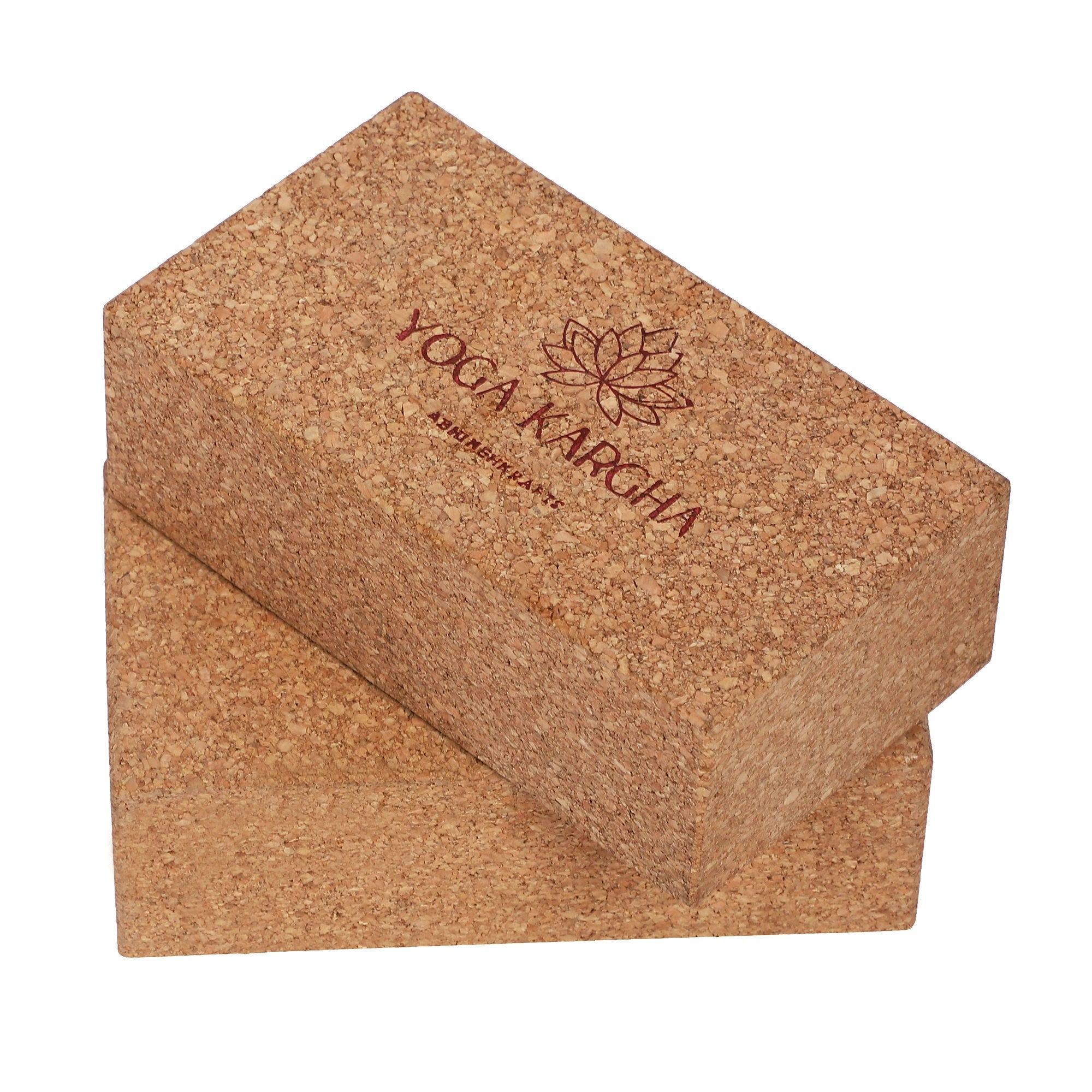 Yoga/Exercise/Fitness Cork Yoga Blocks Set - Made in India by YogaKargha