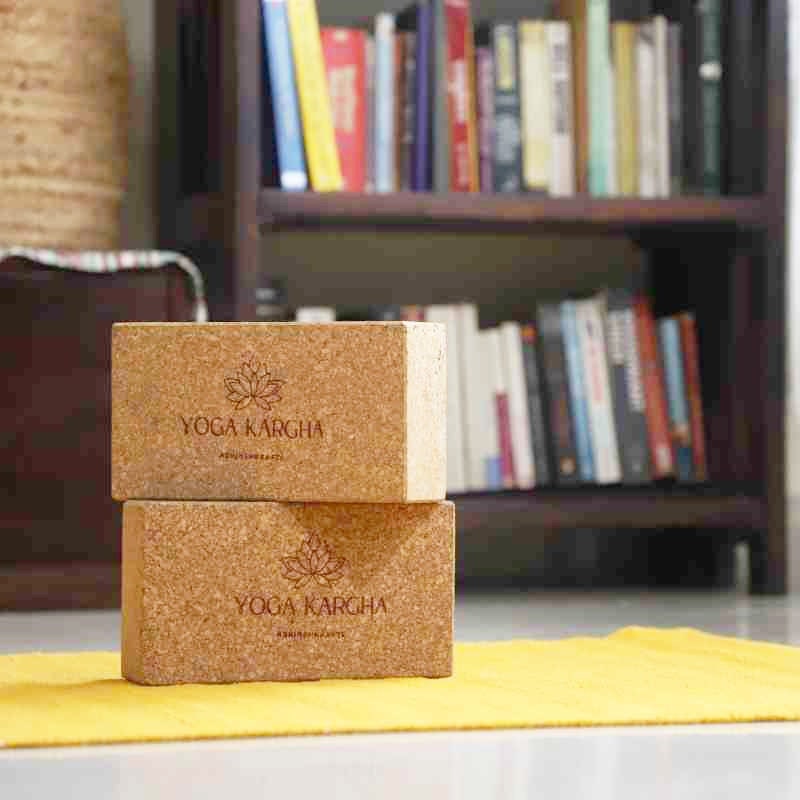 Yoga/Exercise/Fitness Cork Yoga Blocks Set - Made in India by YogaKargha