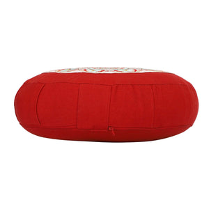 Yoga Meditation Cushion - 16 Inch Extra Large - Seville  | Handmade Round Zafu Pillow  |Zipped Cover |Washable| Portable - Filling Options
