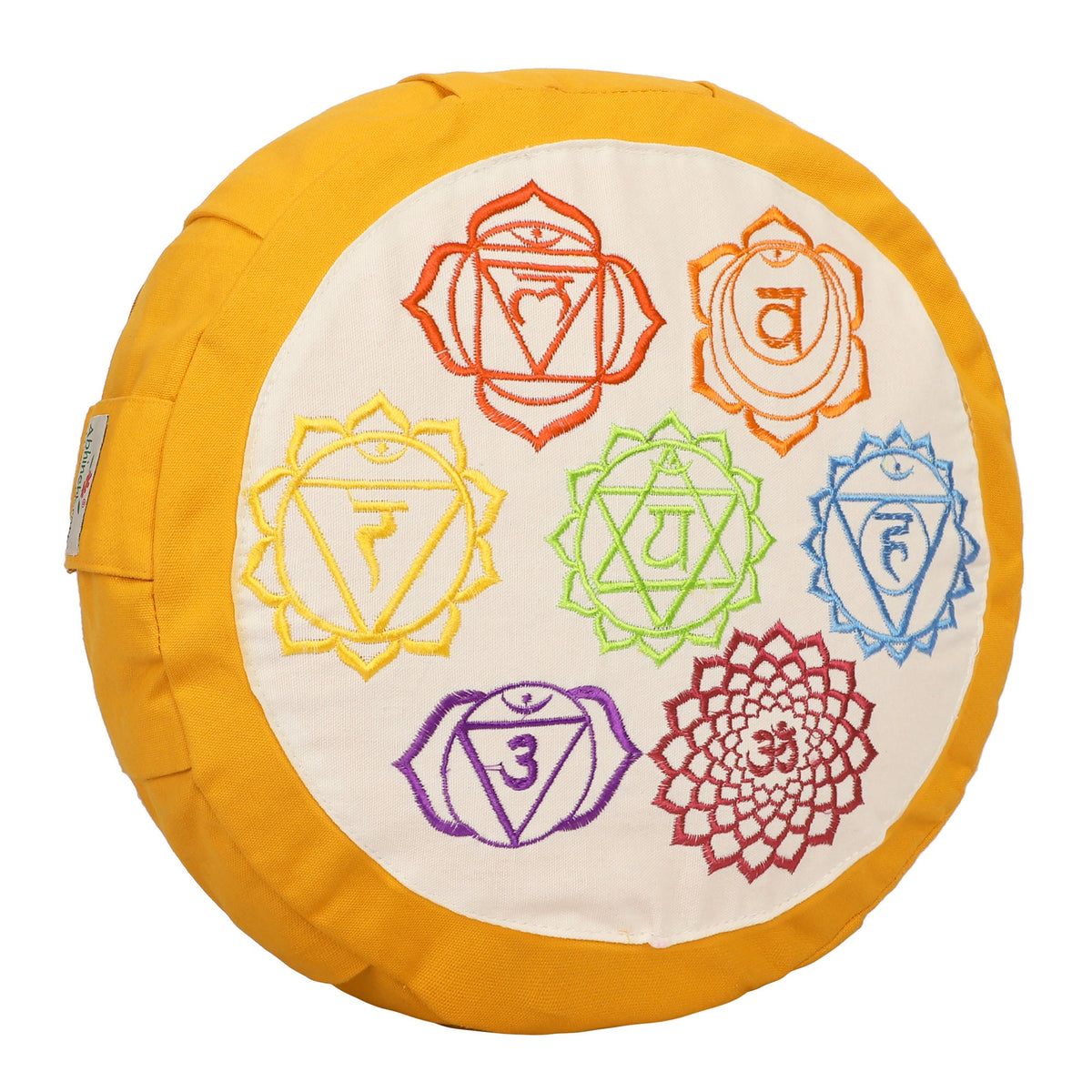 Yoga Meditation Cushion - 16 Inch Extra Large - Berlin  | Handmade Round Zafu Pillow  |Zipped Cover |Washable| Portable - Filling Options