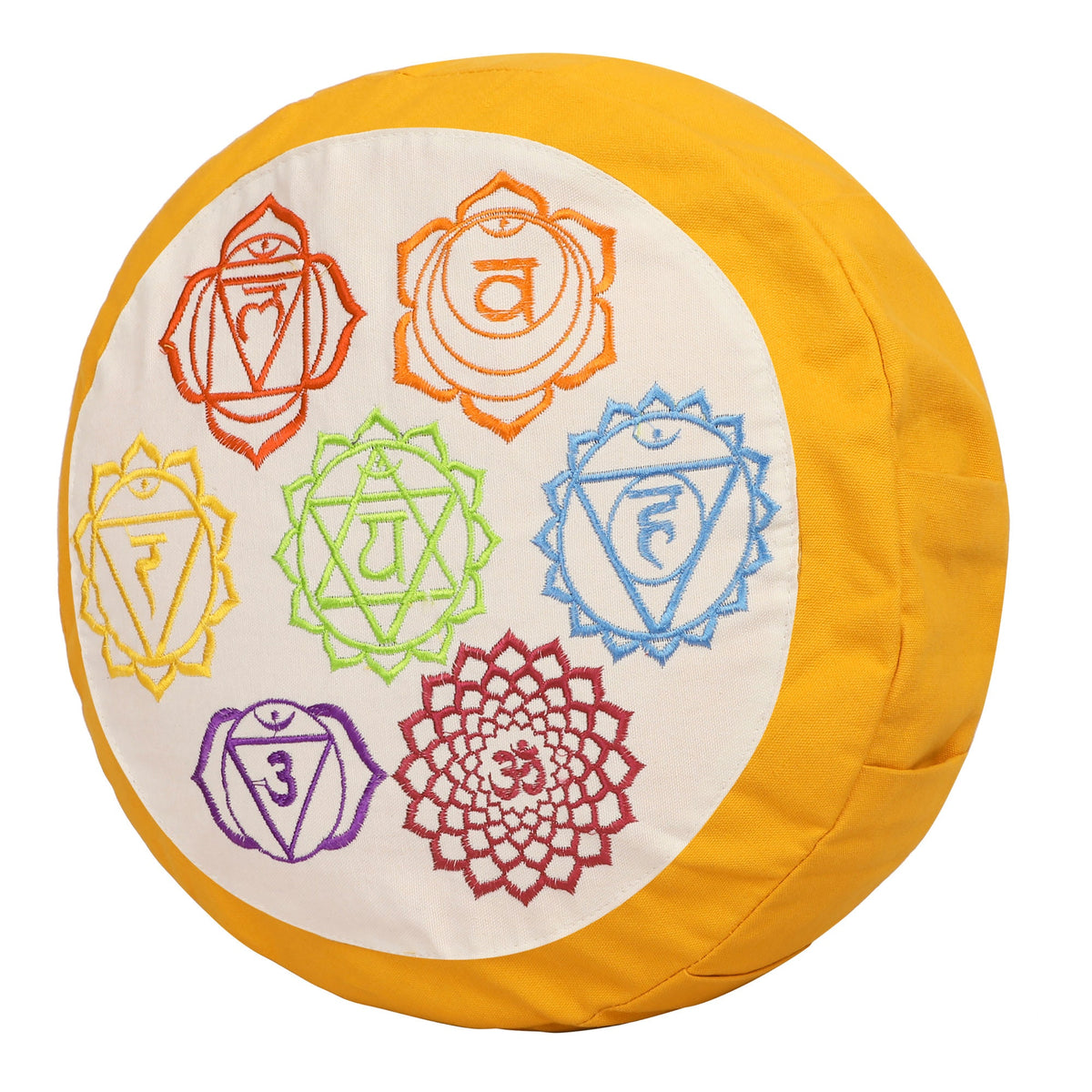 Yoga Meditation Cushion - 16 Inch Extra Large - Berlin  | Handmade Round Zafu Pillow  |Zipped Cover |Washable| Portable - Filling Options