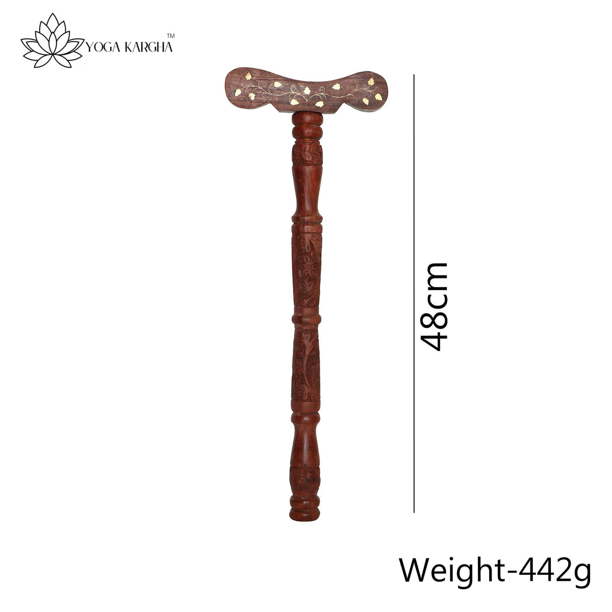 Yoga Danda, Meditation Staff, Meditation Support Staff, Meditation Stick, T shape wooden Meditation Prop, Wood Arm Rest for Meditation, Japa