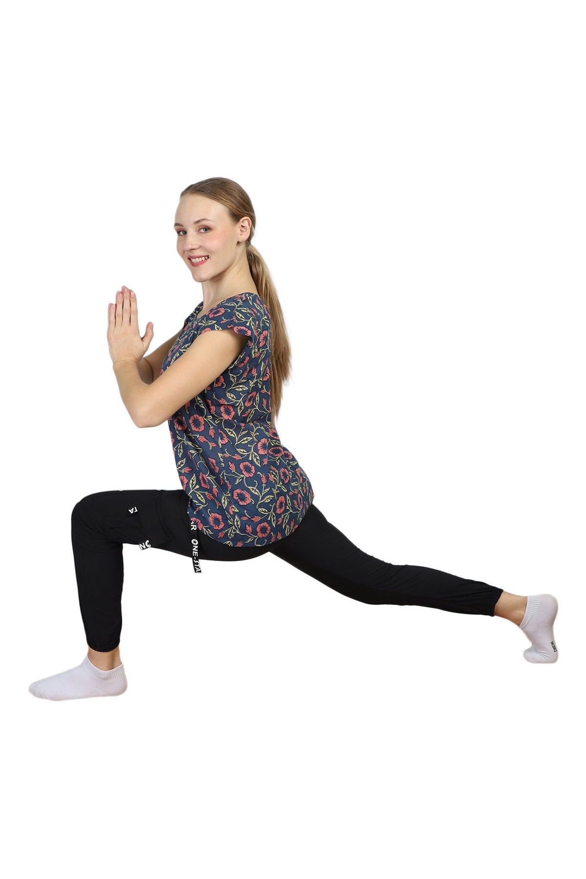 Yoga Top Wear - Cotton, Meditation Top, Cotton Shirt - Handblock printed Cotton Top/Tunic/Shirt