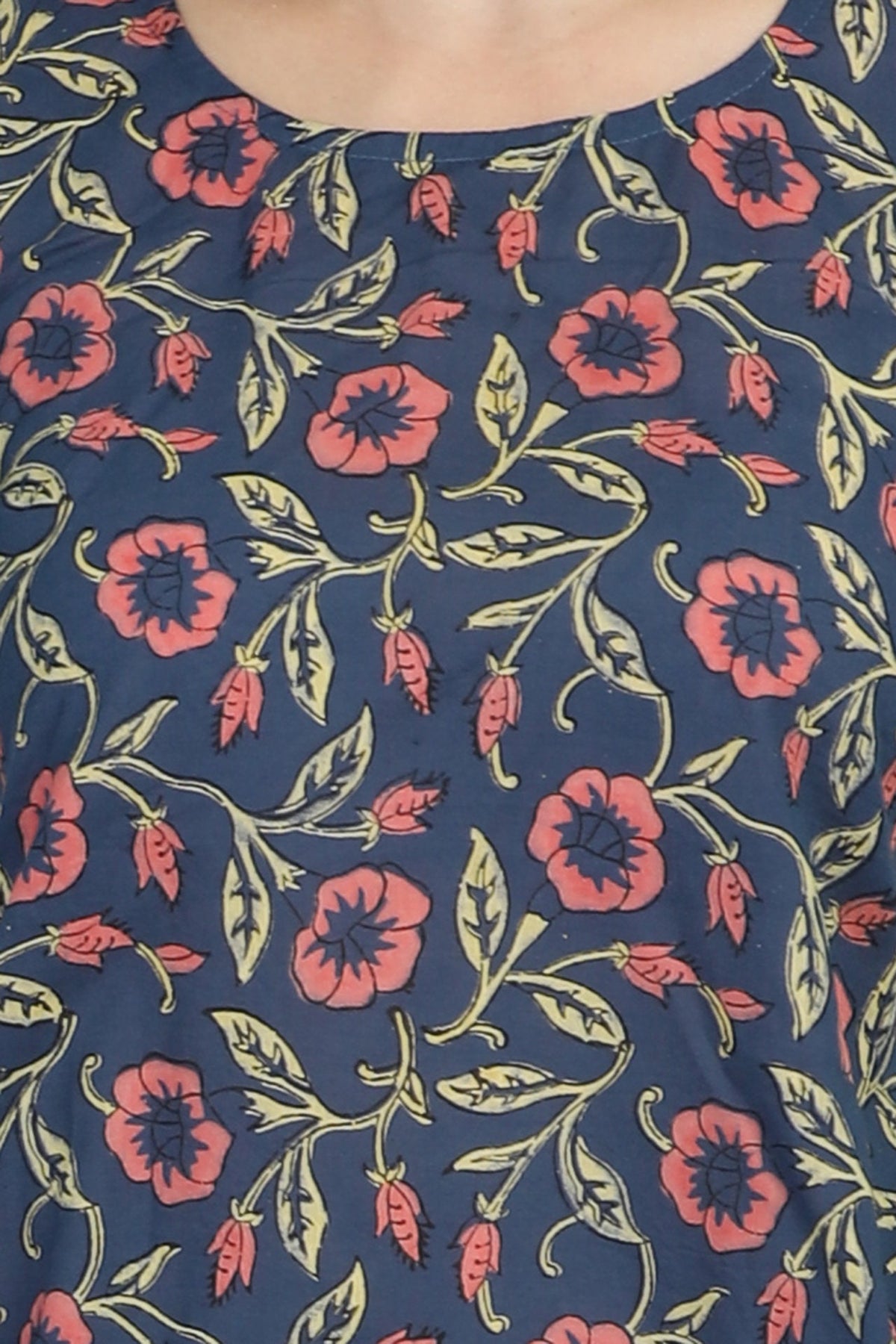 Yoga Top Wear - Cotton, Meditation Top, Cotton Shirt - Handblock printed Cotton Top/Tunic/Shirt