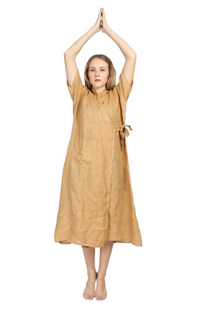 Meditation/Prayer Kaftan, Meditation Robe, Linen Robe, Linen Kaftan, Linen Dress (Handstitched, Linen)  - Free Size