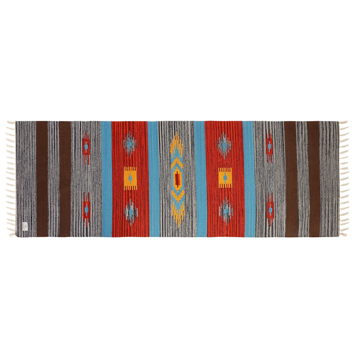 Handwoven Cotton Mat for Yoga and Meditation or Home Decor - Chicago