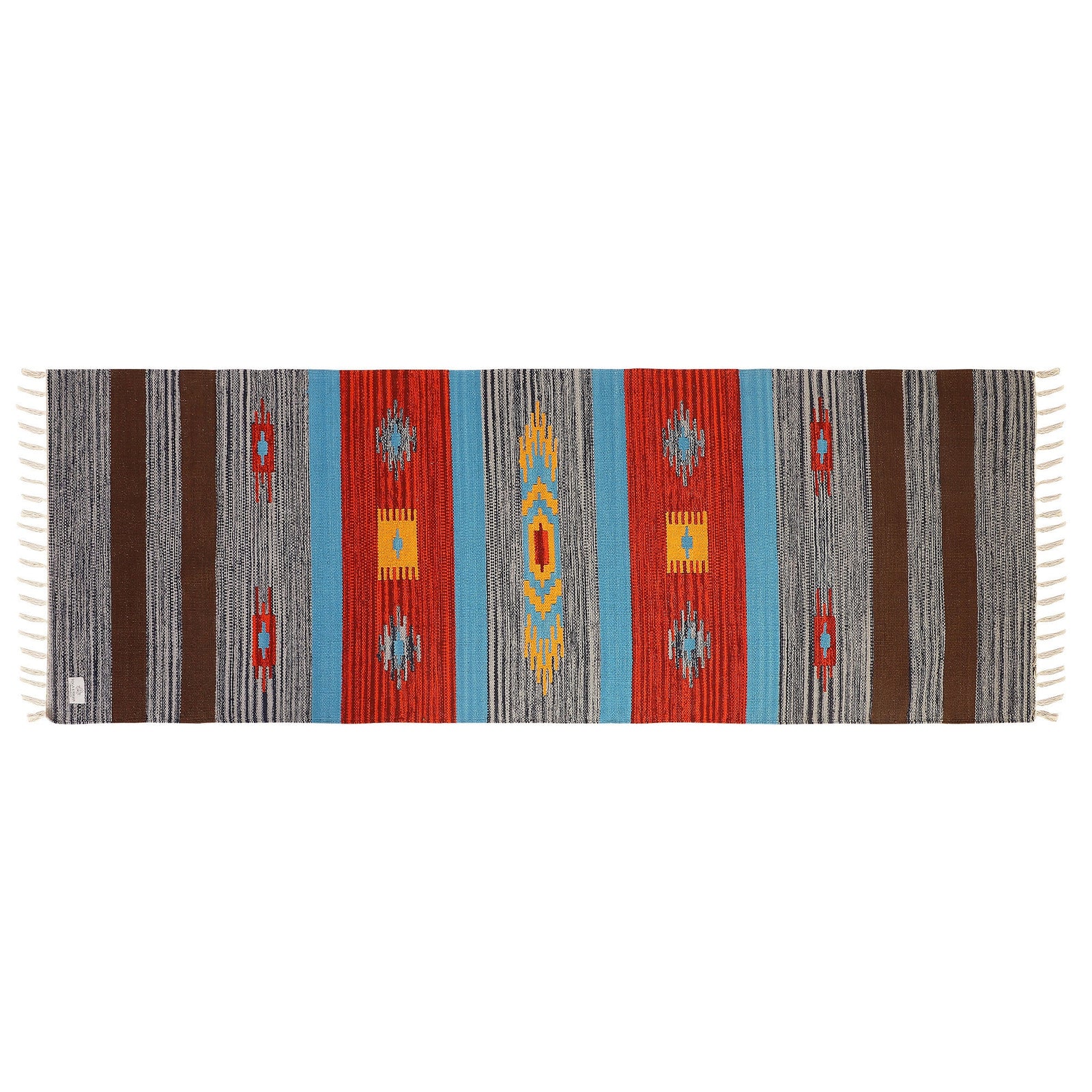 Handwoven Cotton Mat for Yoga and Meditation or Home Decor - Chicago