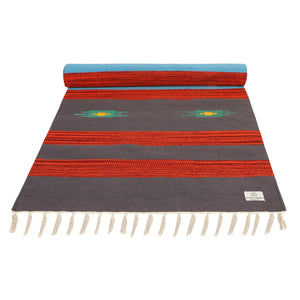 YogaKargha Cotton Handwoven Mat for Yoga, Pilates, Fitness, Prayer, Meditation or Home Decor - Kyoto