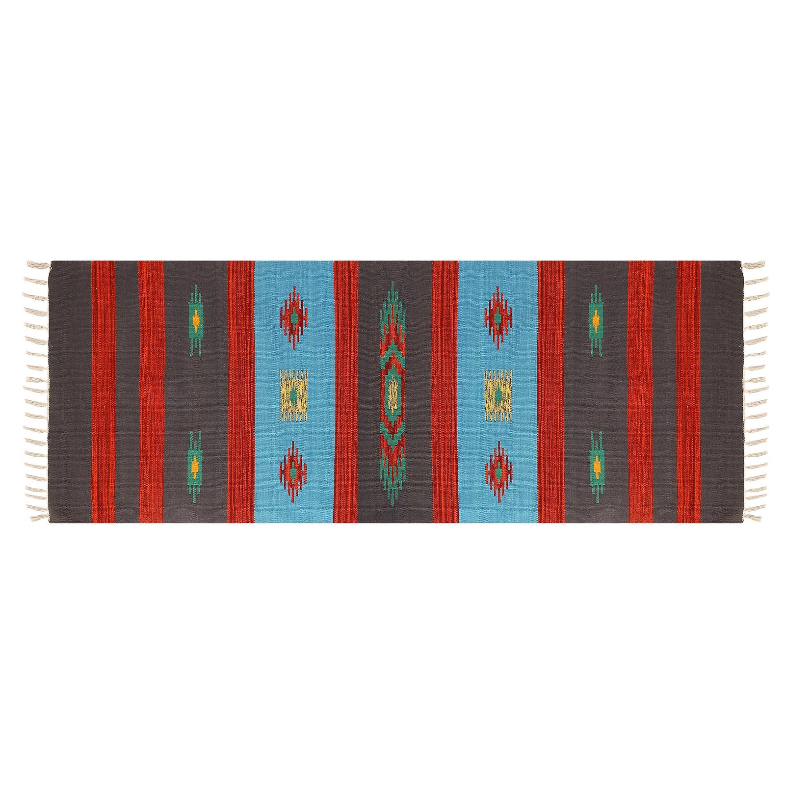 Handwoven Cotton Mat for Yoga and Meditation or Home Decor - Kyoto