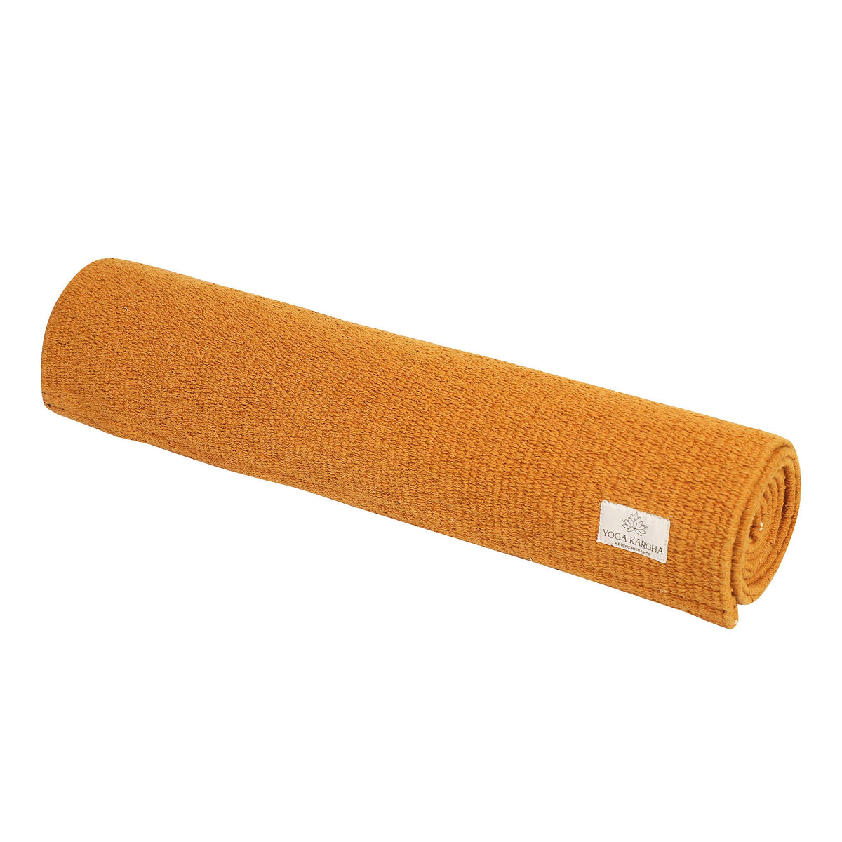 Moon Light Organic Cotton Yoga Mat | Handwoven, Anti-Skid Option | Celestial Moon Phases, Mustard or Black | Eco-Friendly & Gift Ready