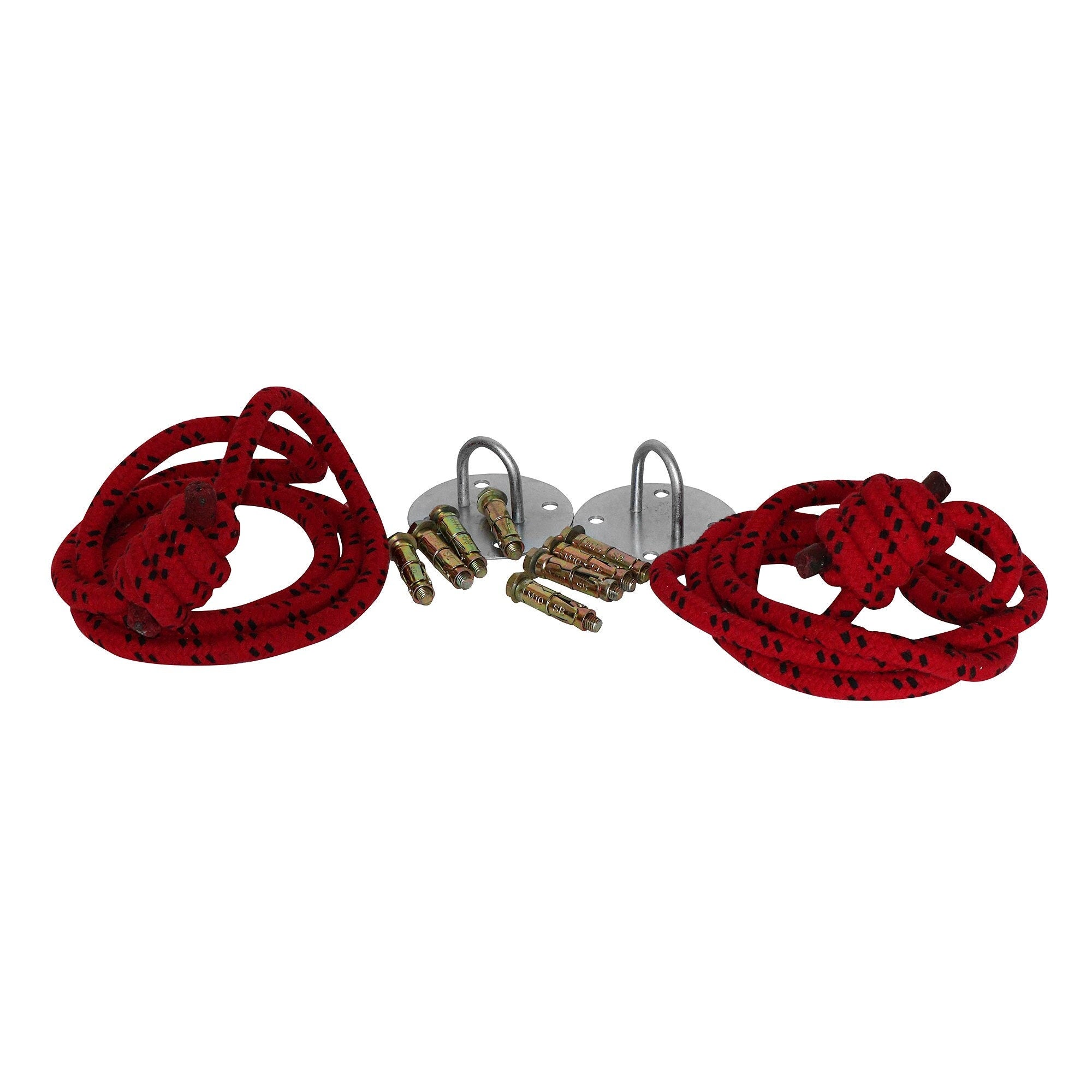 Cotton Yoga Ropes with Wall Hooks  - Set of Two Ropes