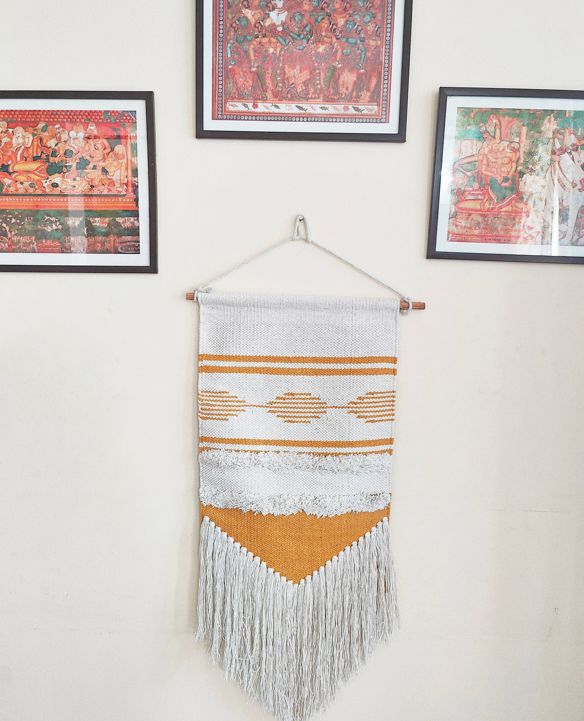 YogaKargha Handwoven Wall Rug, Tapestry, Wall Hanging, Woven Wall Art Home Decor - Made with Upcycled Yarn - Venice of the North Amsterdam