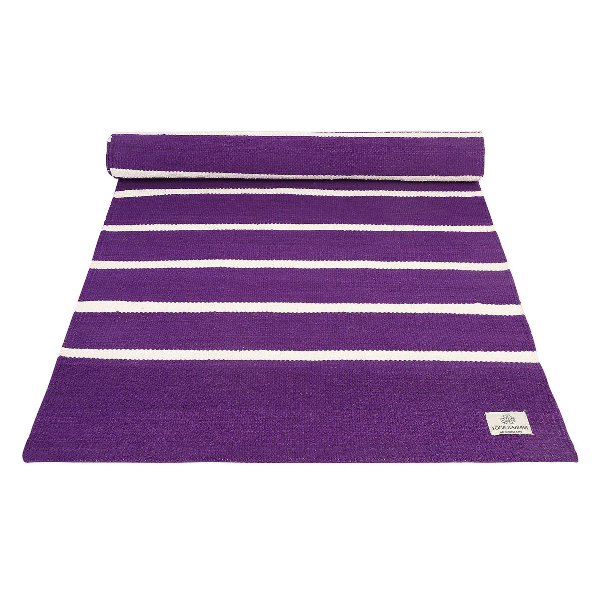 Handwoven Organic Cotton Travel Yoga Mat | Lightweight, Foldable & Eco-Friendly | Anti-Skid, Washable, Handmade in India