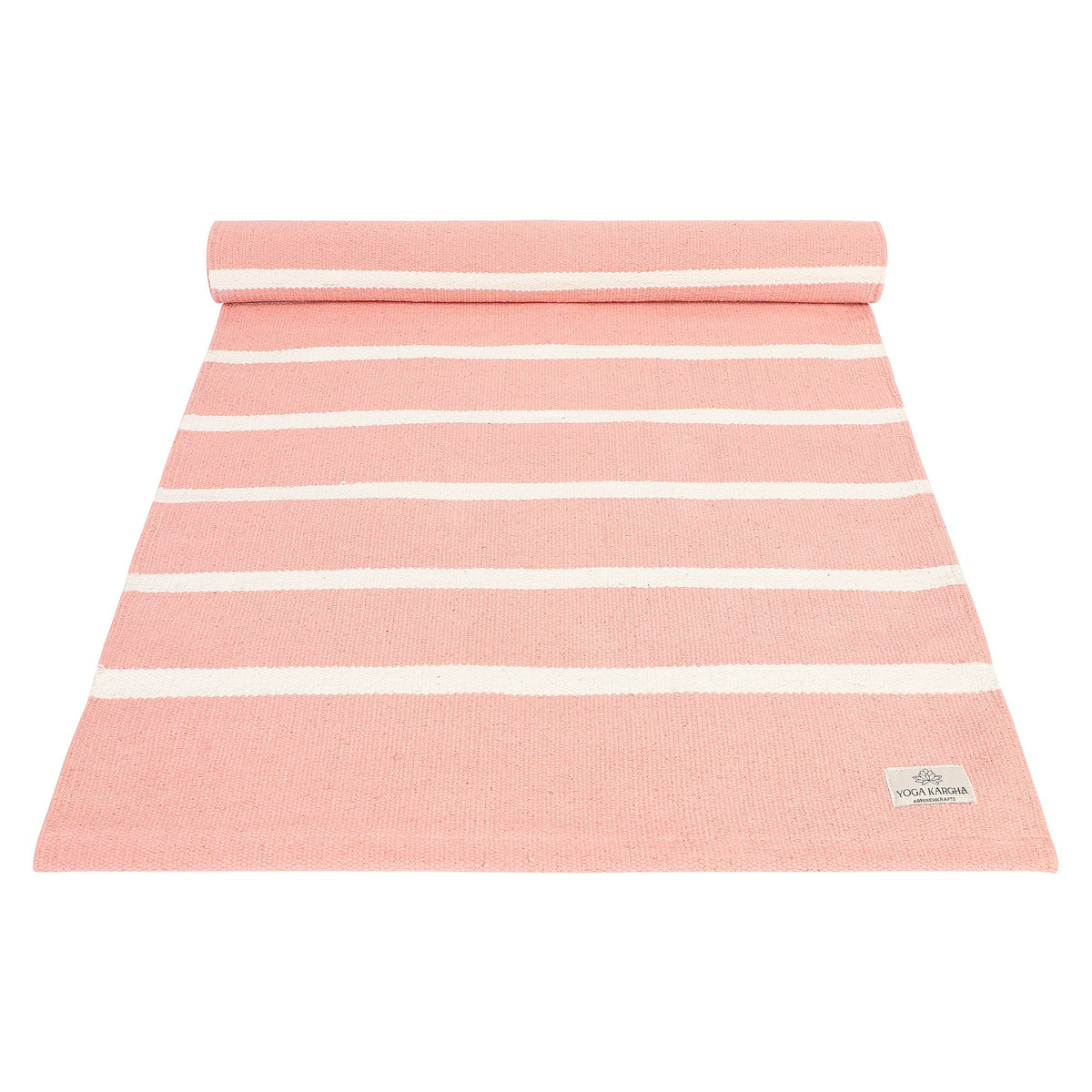 Handwoven Organic Cotton Travel Yoga Mat | Lightweight, Foldable & Eco-Friendly | Anti-Skid, Washable, Handmade in India