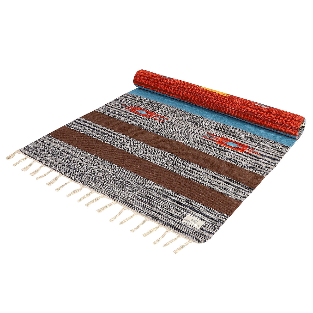 Handwoven Cotton Mat for Yoga and Meditation or Home Decor - Chicago