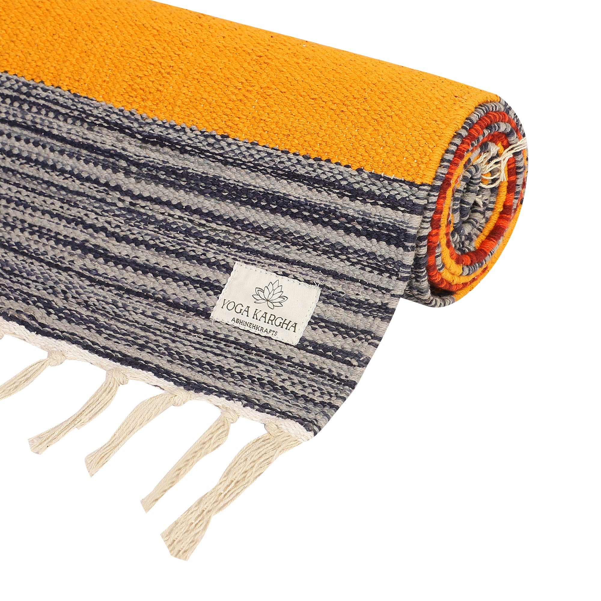 Handwoven Cotton Mat for Yoga and Meditation or Home Decor - Amsterdam
