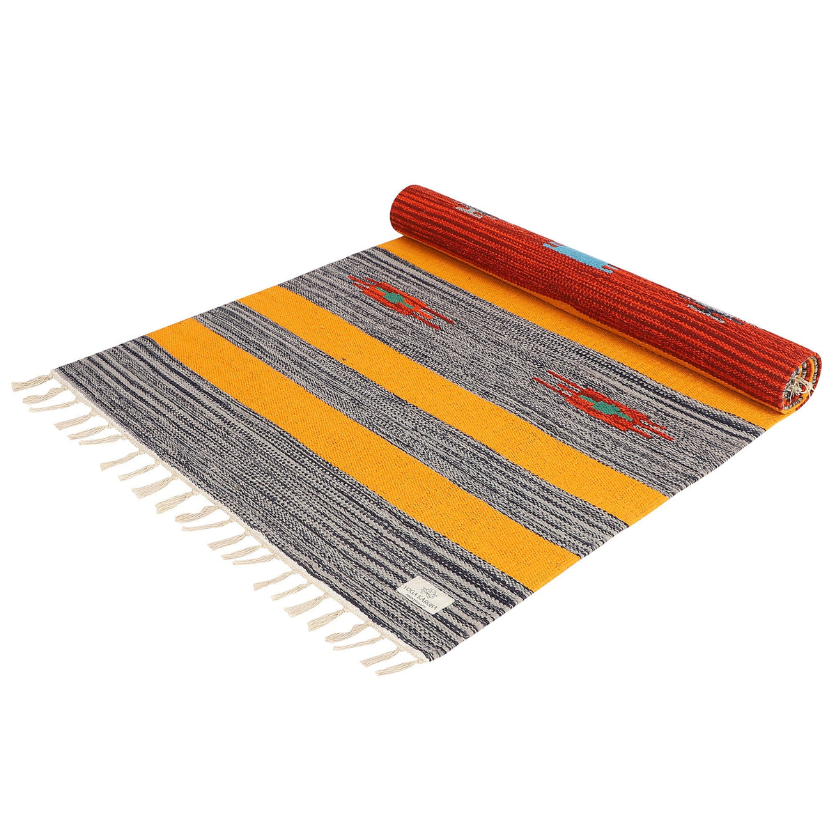 Handwoven Cotton Mat for Yoga and Meditation or Home Decor - Amsterdam