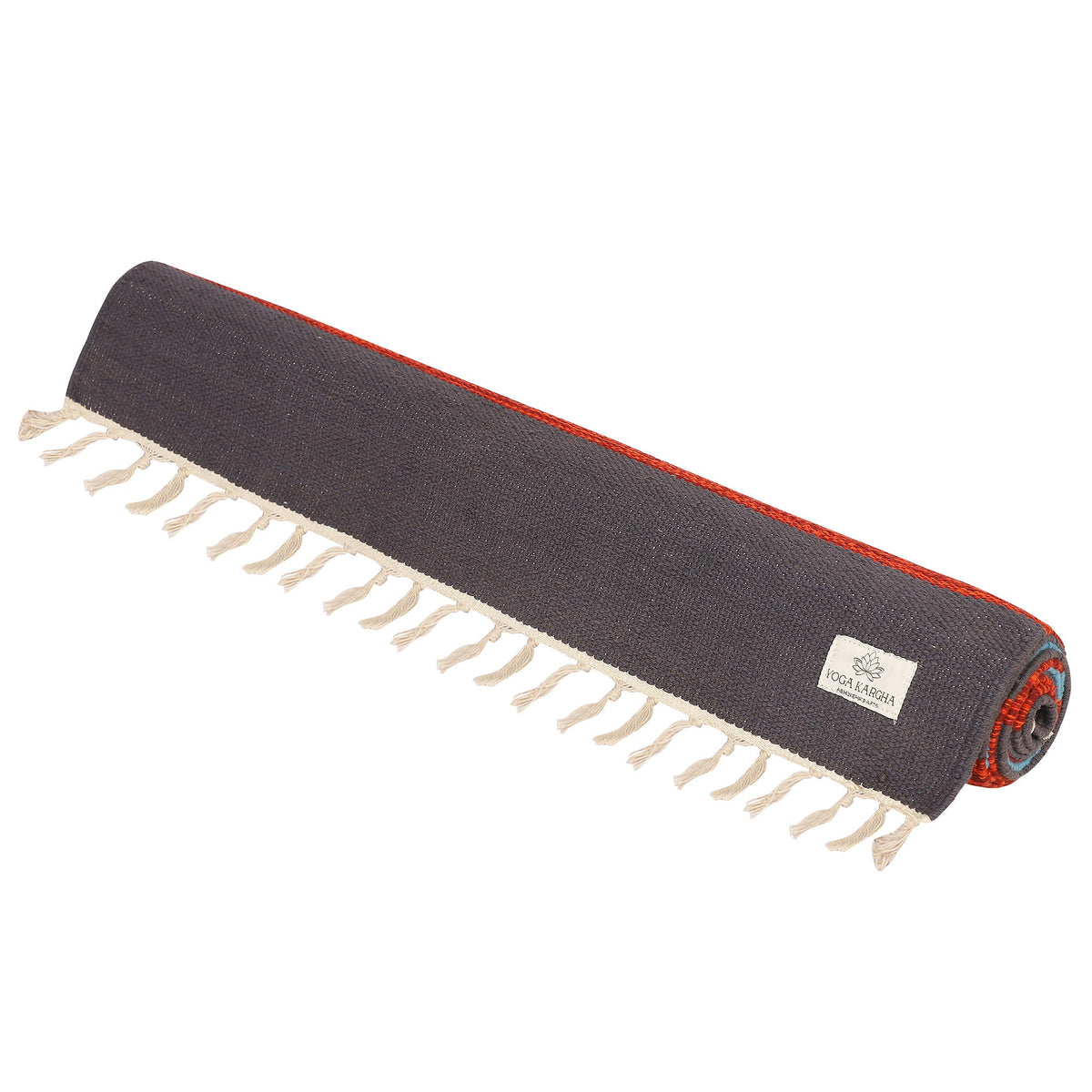 YogaKargha Cotton Handwoven Mat for Yoga, Pilates, Fitness, Prayer, Meditation or Home Decor - Kyoto