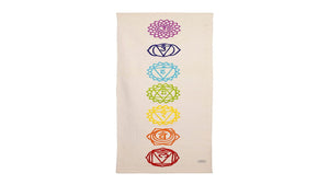 Organic Cotton Seven Chakra Embroidered Mat for Yoga and Meditation